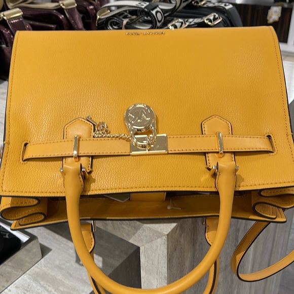 MICHAEL KORS HAMILTON MEDIUM SATCHEL 
 COLOR: GOLDEN ROD
NWT - Picture 6 of 16
